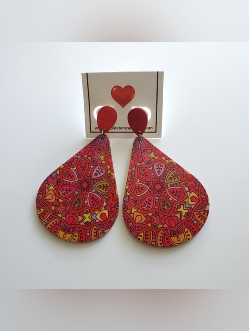 Mandala Teardrop Earrings